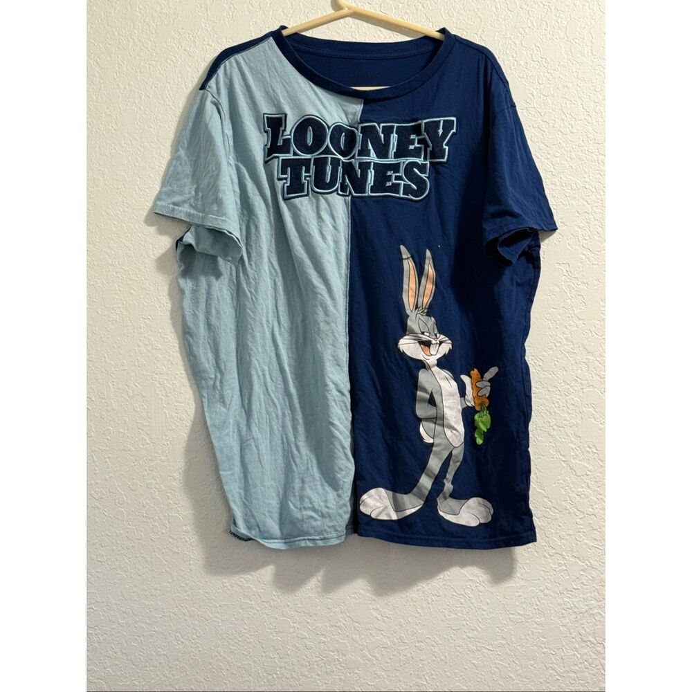 Looney tunes bugs bunny color blocked vintage tshirt xl
